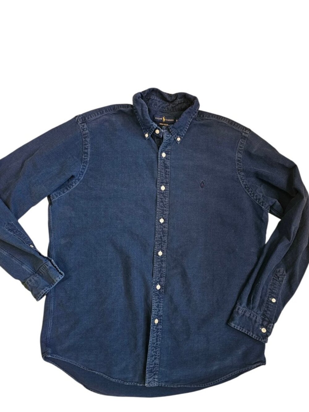 Polo Ralph Lauren Blue Chambray Buttonup Longsleeve Shirt Sz XL Indigo Oxford
